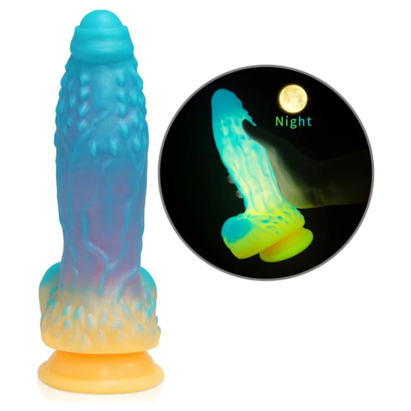 Luminous Fantasy Dildo Silicone Anal Monster Dildo Huge Thick Long Realistic Dragon Dildo Giant Soft Suction for Women Flexible
