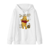 2025 Cartoon Winnie The Pooh Fashionable and Simple Women's Hoodies, Loose and Comfortable Couple Hooded Printed Hoodies