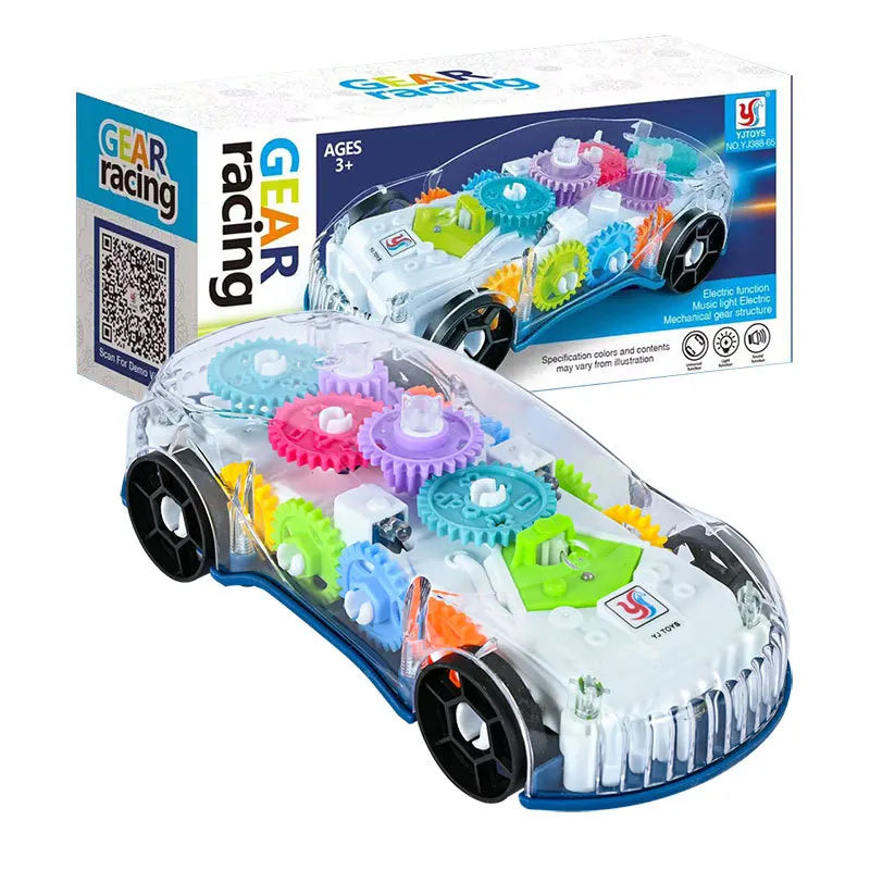 Baby toys Toddler Police Car Electric Vehicle Toy Auto Driving Transparent Gears Music Lights Cars Toys for Kids Boys