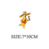 Winnie the Pooh Bear Cartoon Patches for Clothes Heat Transfer Thermal Stickers DIY Kids T shirt Iron on for Women Appliqued