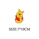 Winnie the Pooh Bear Cartoon Patches for Clothes Heat Transfer Thermal Stickers DIY Kids T shirt Iron on for Women Appliqued