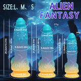 Luminous Fantasy Dildo Silicone Anal Monster Dildo Huge Thick Long Realistic Dragon Dildo Giant Soft Suction for Women Flexible