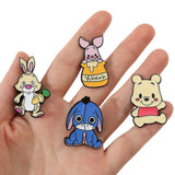 5 Pcs Cute cartoon soft Winnie the Pooh Brooch Winnie the Pooh and Tigger Metal Badges Bunny pin accessories