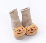 Cute Winnie the Pooh Baby Boy Socks Cotton Baby Socks Rubber Anti Slip Boy Girl Floor Kids Toddlers Sock Infant Newborn Gift