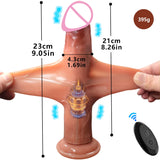 Vibration Sliding Foreskin Dildo USB Charging Suction Cup Strap on Dildo For Women and Man Realistic Silicone Penis GSpot Dildo