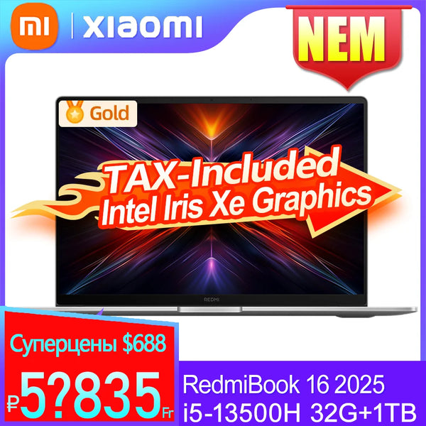 REDMI Book 16 2025 i5-13500H 32G 1TB 16inch 2.5K 120Hz Screen Gray