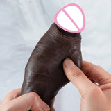 10.6in Long Realistic dildo Black vibrator penis telescopic Swing Heating silicone dildo remote control Dildo Vibrator for women