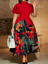 XL-5XL Plus Size Clothes Dresses Women Robes Summer Short Sleeve Street Style Casual 3XL 4XL Big Size Maxi Dress Oversized