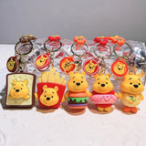Disney Winnie the Pooh Keychain Anime Cartoon Winnie the Pooh Action Figure Doll Bag Backpack Key Charm Pendant Birthday Gift