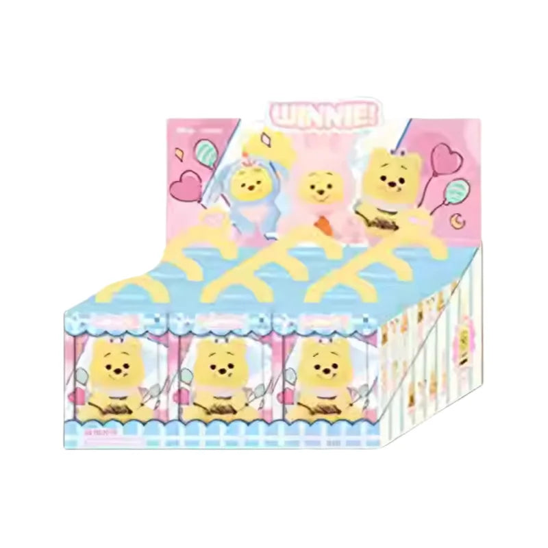 Original Winnie The Pooh Naughty Party Vinyl Face Doll Blind Box Cute Puffy Figurine Collectible Toy Kawaii Girl Birthday Gift