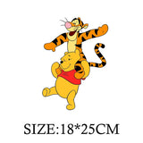 Winnie the Pooh Bear Cartoon Patches for Clothes Heat Transfer Thermal Stickers DIY Kids T shirt Iron on for Women Appliqued