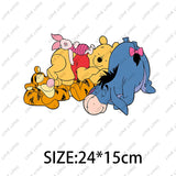 Winnie the Pooh  Clothing Thermoadhesive Patches High quality adhesive backing Iron-on Cartoon Stickers Cheap  DIY Appliques