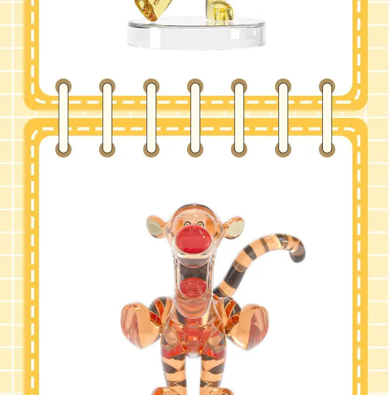 Disney Winnie the Pooh Crystal Building Blocks Winnie the Pooh Bear Table Decoration Adult Toys Children Gifts