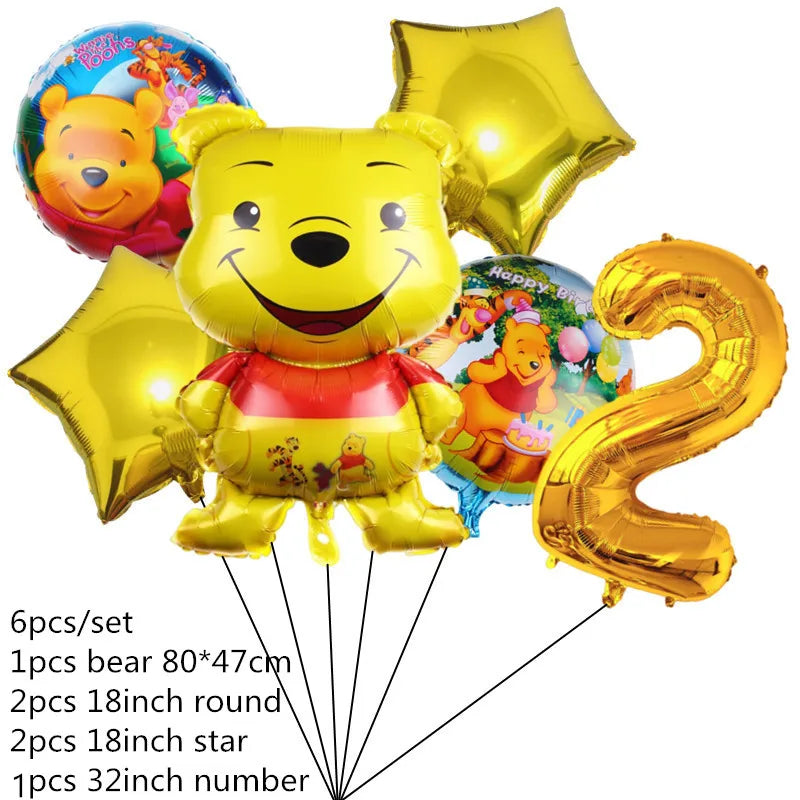 Disney Cartoon Winnie The Pooh Tablecloth Supplies Winnie The Pooh Party Disposable Table Cover Kids Birthday Party Decoration