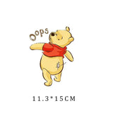 Miniso Co branded IP Winnie The Pooh Heat Transfer Clothes Stickers For Children Iron On Transfer Patches For Clothes Decor