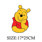 Winnie the Pooh Bear Cartoon Patches for Clothes Heat Transfer Thermal Stickers DIY Kids T shirt Iron on for Women Appliqued