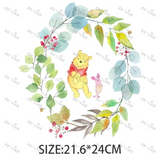Children's Cartoon Winnie The Pooh Cute Winnie And His Friend Image Ironing Patches Transfer On The Clothes Garment Accessory