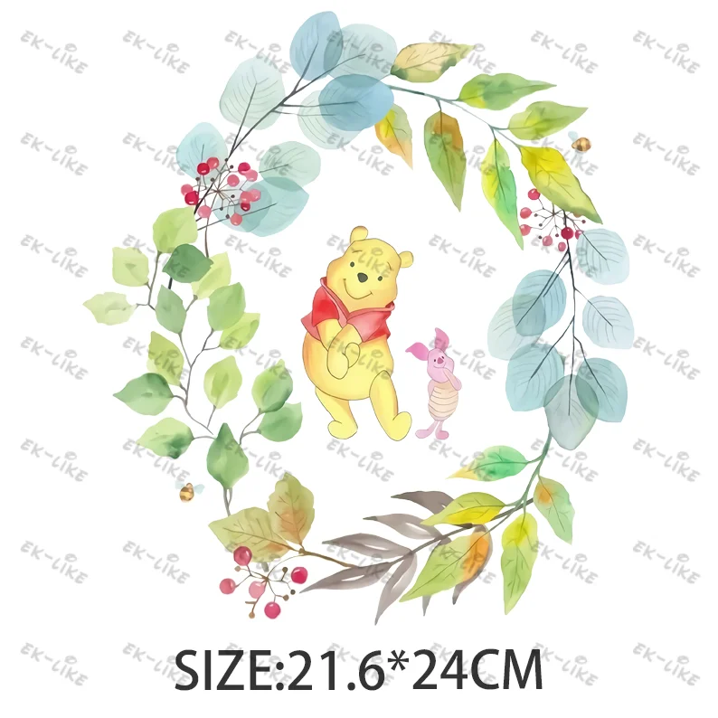 Children's Cartoon Winnie The Pooh Cute Winnie And His Friend Image Ironing Patches Transfer On The Clothes Garment Accessory