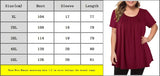 5XL Plus Size T Shirt Summer Woman Short Sleeve O-Neck Casual Tops Loose Female Pleated Blouse Tunic Solid Color Pullover Tops