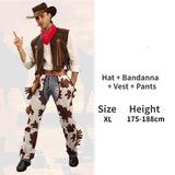 Wild West Cosplay Western Cowboy Cowgirl Costume Halloween Dress Up Clothes for Adult Kids Role Play Party Fancy Outfits Gifts