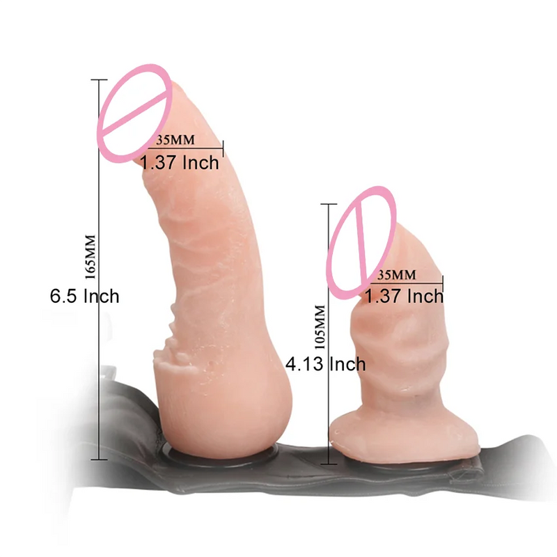 Strap On Realistic Double Dildo Pants For Woman Men Couples Dildo Panties For Lesbian Gay Flesh purple Vibrator Dildo For Gay