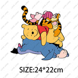 Winnie the Pooh  Clothing Thermoadhesive Patches High quality adhesive backing Iron-on Cartoon Stickers Cheap  DIY Appliques