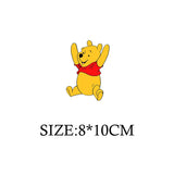 Winnie the Pooh Bear Cartoon Patches for Clothes Heat Transfer Thermal Stickers DIY Kids T shirt Iron on for Women Appliqued
