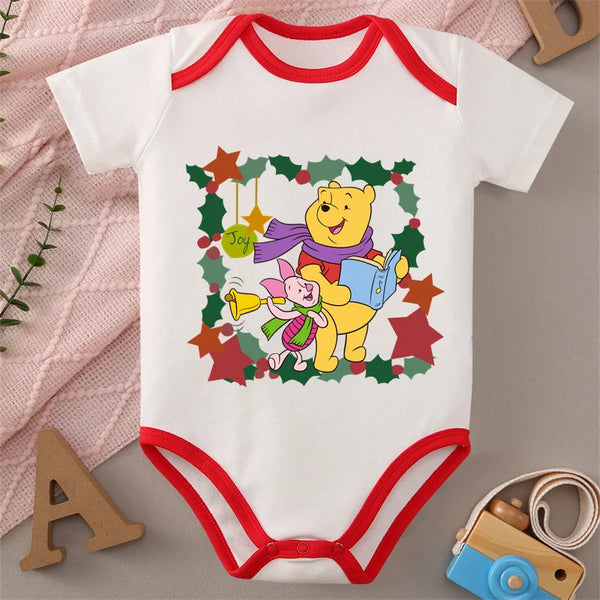 Winnie the Pooh MINISO 100% Cotton Jumpsuit Baby Cloths Onesie Bodysuit for 0 To 12 Months Newborn Best Cute Gift for Baby