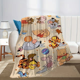 1PC Winnie the Pooh Blanket for Cozy ,Multifunctional blanket suitable for home,  travel, camping, nap cover blanket.