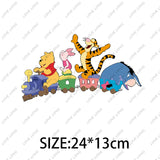 Winnie the Pooh  Clothing Thermoadhesive Patches High quality adhesive backing Iron-on Cartoon Stickers Cheap  DIY Appliques