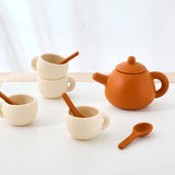 Wooden Afternoon Tea Set Toys,Early Educational Toys for Toddlers,Kitchen Accessories Afternoon Tea Party Food Play Girls Toys