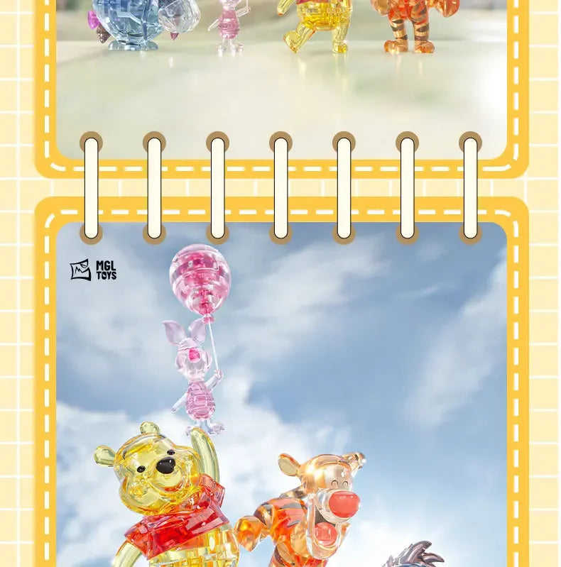 Disney Winnie the Pooh Crystal Building Blocks Winnie the Pooh Bear Table Decoration Adult Toys Children Gifts