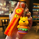 Disney Winnie the Pooh Keychain Anime Cartoon Winnie the Pooh Action Figure Doll Bag Backpack Key Charm Pendant Birthday Gift