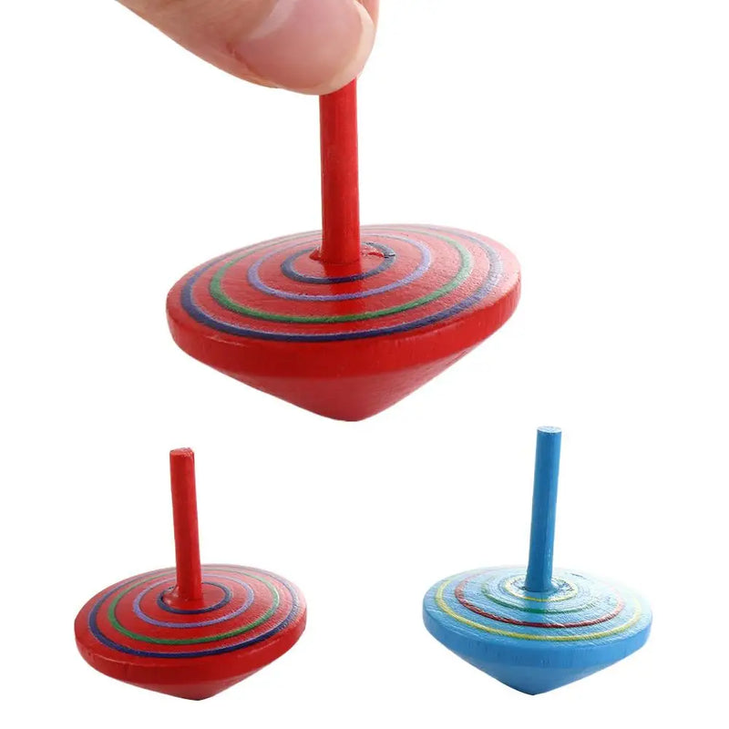 Toys Educational Game Peg-Top Desktop Toys Wooden Rotate Gyro Woode Spinning Top Toy Desktop Spinning Top Wooden Gyro Toys