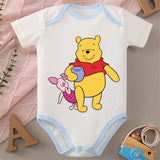 Winnie the Pooh MINISO 100% Cotton Jumpsuit Baby Cloths Onesie Bodysuit for 0 To 12 Months Newborn Best Cute Gift for Baby