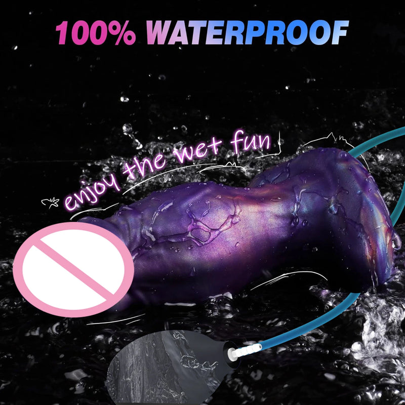 Huge Monster Dildo Squirting Fantasy Dildo Dragon Horse Dog Dildo Knotted Ejaculating Toy Big Anal Silicone Adult Toys for Women