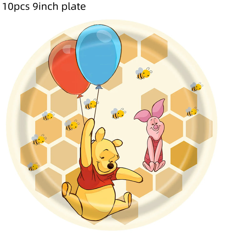 Disney Cartoon Winnie The Pooh Tablecloth Supplies Winnie The Pooh Party Disposable Table Cover Kids Birthday Party Decoration