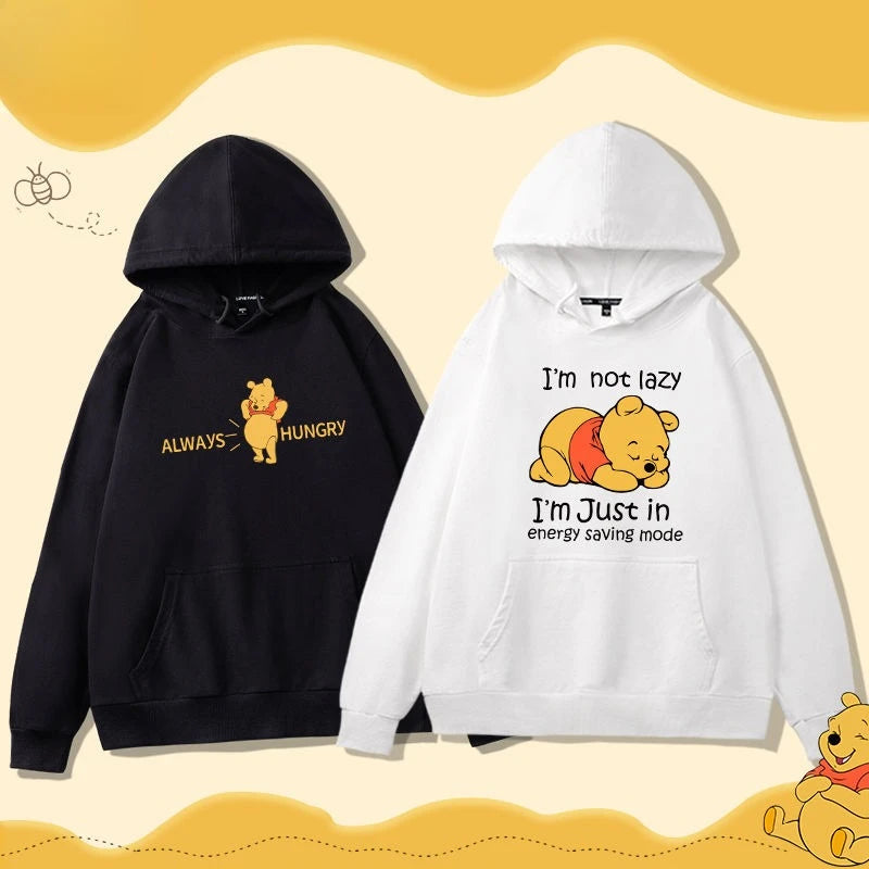 Winnie The Pooh Joint Hooded Sweater New Spring and Autumn Thin Ins Top Jacket Trendy Men's and Women's Casual Loose Couple Top
