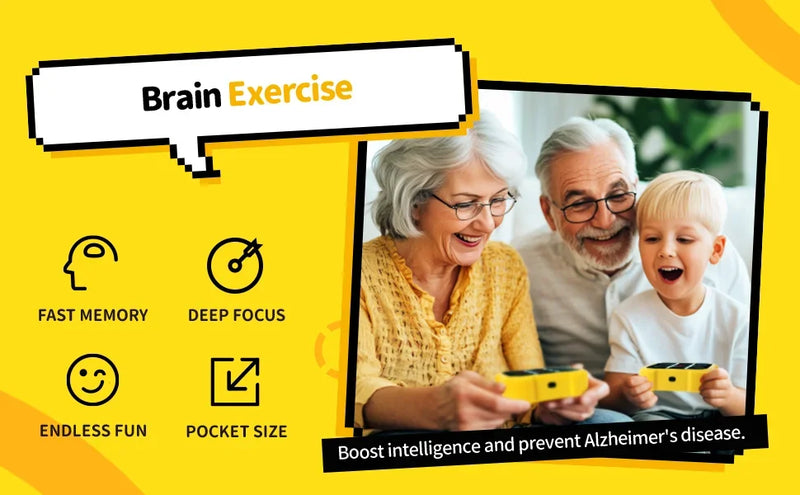 Portable Tic Tac Toe Game Console - Handheld Electronic Puzzle for All Ages, Travel Toys with Memory Training & Montessori Gifts