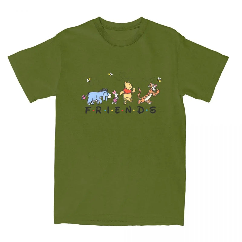 Classic Winnie The Pooh And Friends T Shirt Hip Hop T Shirts Streetwear Tshirt Summer 100 Cotton Breathable 4XL 5XL 6XL Clothes