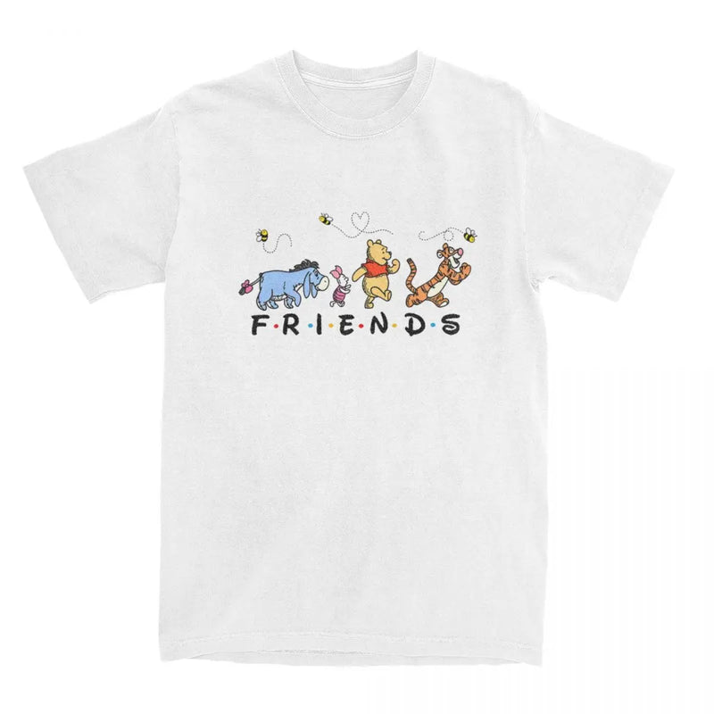 Classic Winnie The Pooh And Friends T Shirt Hip Hop T Shirts Streetwear Tshirt Summer 100 Cotton Breathable 4XL 5XL 6XL Clothes
