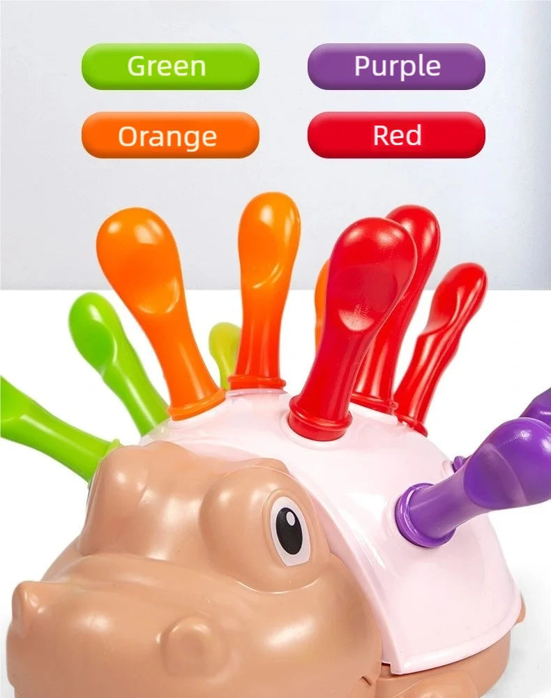 Children's Educational Toys Include Crocodile Inserts, Color and Number Matching, and Finger Fine Movement Exercises to Increase Children's Visual Perception of Color