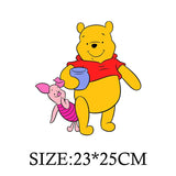 Winnie the Pooh Bear Cartoon Patches for Clothes Heat Transfer Thermal Stickers DIY Kids T shirt Iron on for Women Appliqued