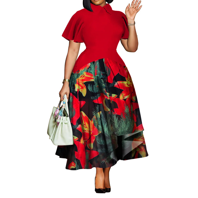 XL-5XL Plus Size Clothes Dresses Women Robes Summer Short Sleeve Street Style Casual 3XL 4XL Big Size Maxi Dress Oversized