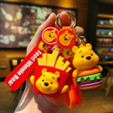 Disney Winnie the Pooh Keychain Anime Cartoon Winnie the Pooh Action Figure Doll Bag Backpack Key Charm Pendant Birthday Gift