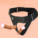 Strap On Realistic Double Dildo Pants For Woman Men Couples Dildo Panties For Lesbian Gay Flesh purple Vibrator Dildo For Gay