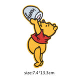 Cartoon Winnie the Pooh Patch Embroidered Iron on Lovely Embroidered Cloth Patches  DIY Garment Decoration Cloth