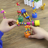 Montessori Toys Educational Wooden Toys for Children Early Learning Exercise Baby Fingers Flexible Materials Giraffe Toy Gifts