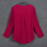 Plus Size Blouse Clothing Women Long Sleeve Shirt Chiffon Blouse Ladies Top blusa feminina S-5XL