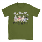 Winnie the Pooh Bear Friends EST 1926 T Shirts Men Cotton Male T-Shirt Round Neck Eeyore Tigger Piglet Tee Shirt merch Big Size